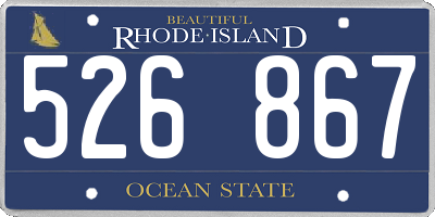 RI license plate 526867