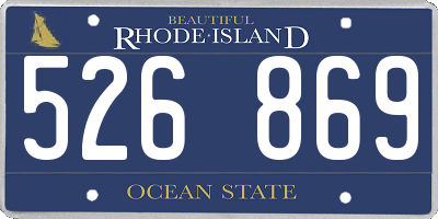 RI license plate 526869