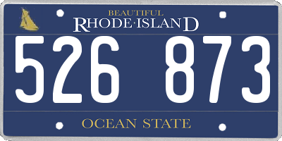 RI license plate 526873