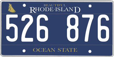 RI license plate 526876