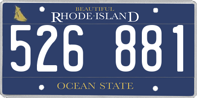 RI license plate 526881