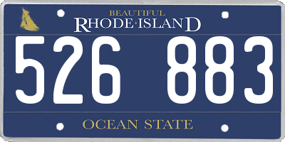 RI license plate 526883