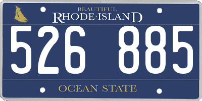 RI license plate 526885
