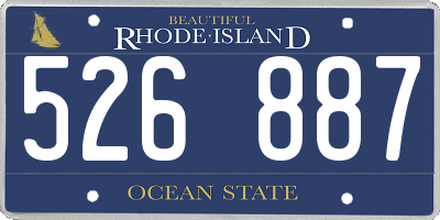 RI license plate 526887