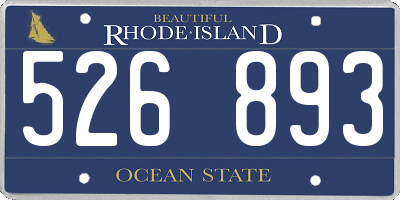 RI license plate 526893