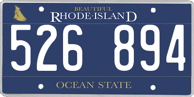 RI license plate 526894