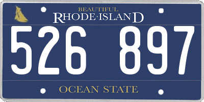 RI license plate 526897