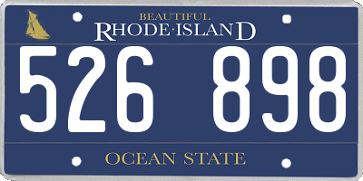 RI license plate 526898