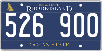 RI license plate 526900