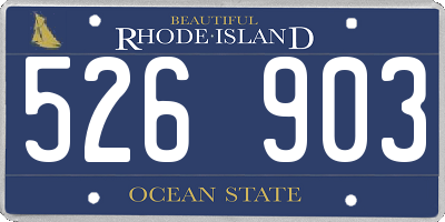 RI license plate 526903