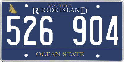 RI license plate 526904