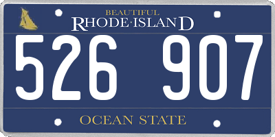 RI license plate 526907