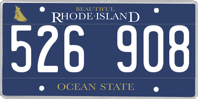 RI license plate 526908