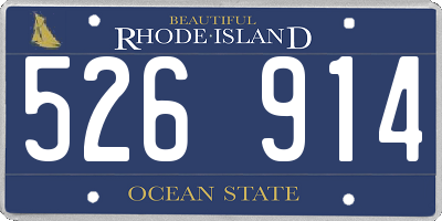 RI license plate 526914