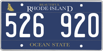 RI license plate 526920