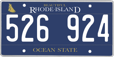 RI license plate 526924