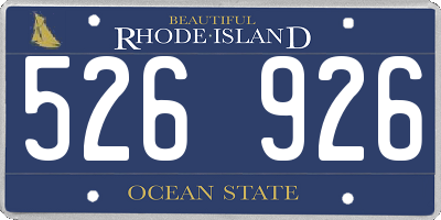 RI license plate 526926