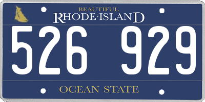 RI license plate 526929
