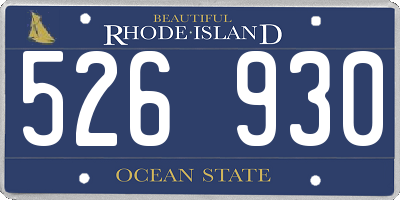 RI license plate 526930