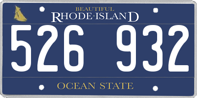 RI license plate 526932