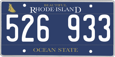 RI license plate 526933