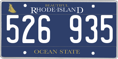 RI license plate 526935