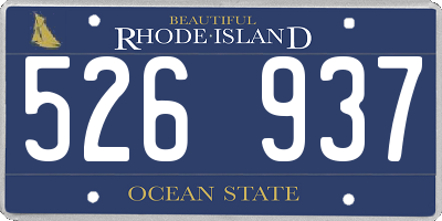 RI license plate 526937