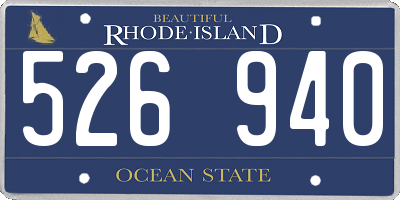 RI license plate 526940