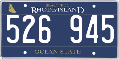 RI license plate 526945