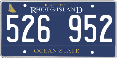 RI license plate 526952