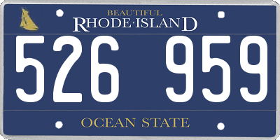 RI license plate 526959