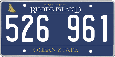 RI license plate 526961