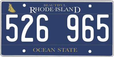 RI license plate 526965