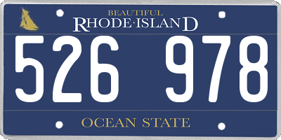 RI license plate 526978