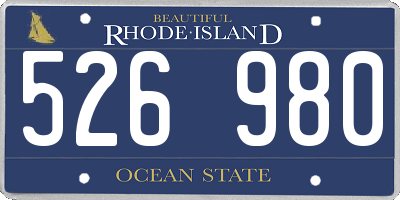 RI license plate 526980