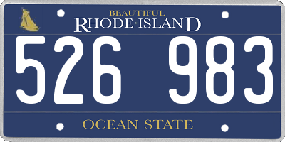 RI license plate 526983
