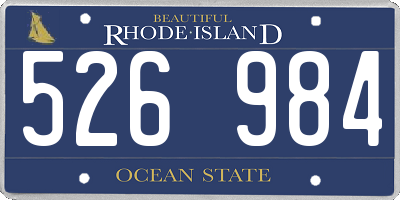 RI license plate 526984