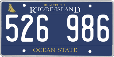 RI license plate 526986
