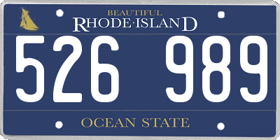 RI license plate 526989