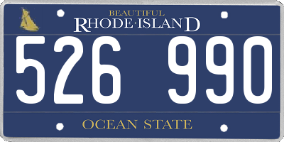 RI license plate 526990