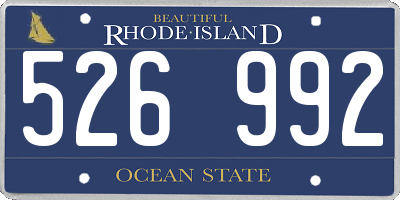 RI license plate 526992