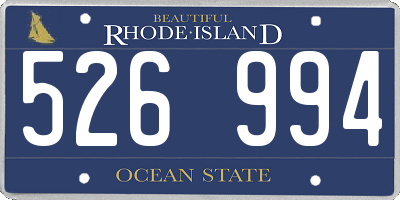 RI license plate 526994