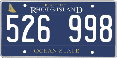 RI license plate 526998