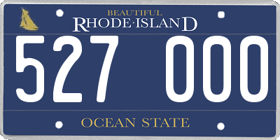 RI license plate 527000