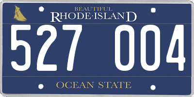 RI license plate 527004