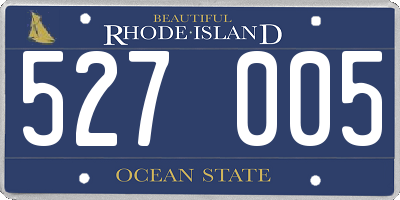 RI license plate 527005