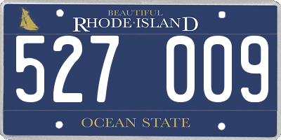 RI license plate 527009