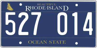 RI license plate 527014