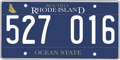 RI license plate 527016