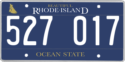 RI license plate 527017